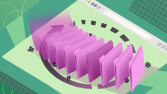 An illustration of folders representing browser cache
