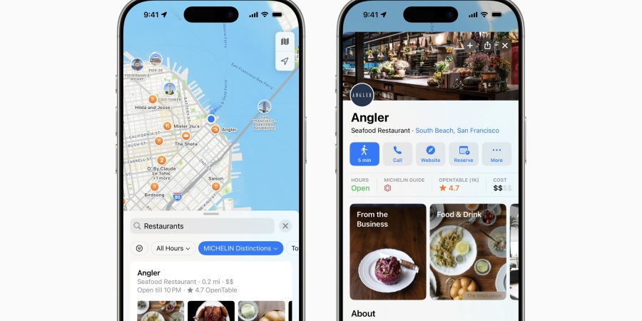 apple maps michelin feature