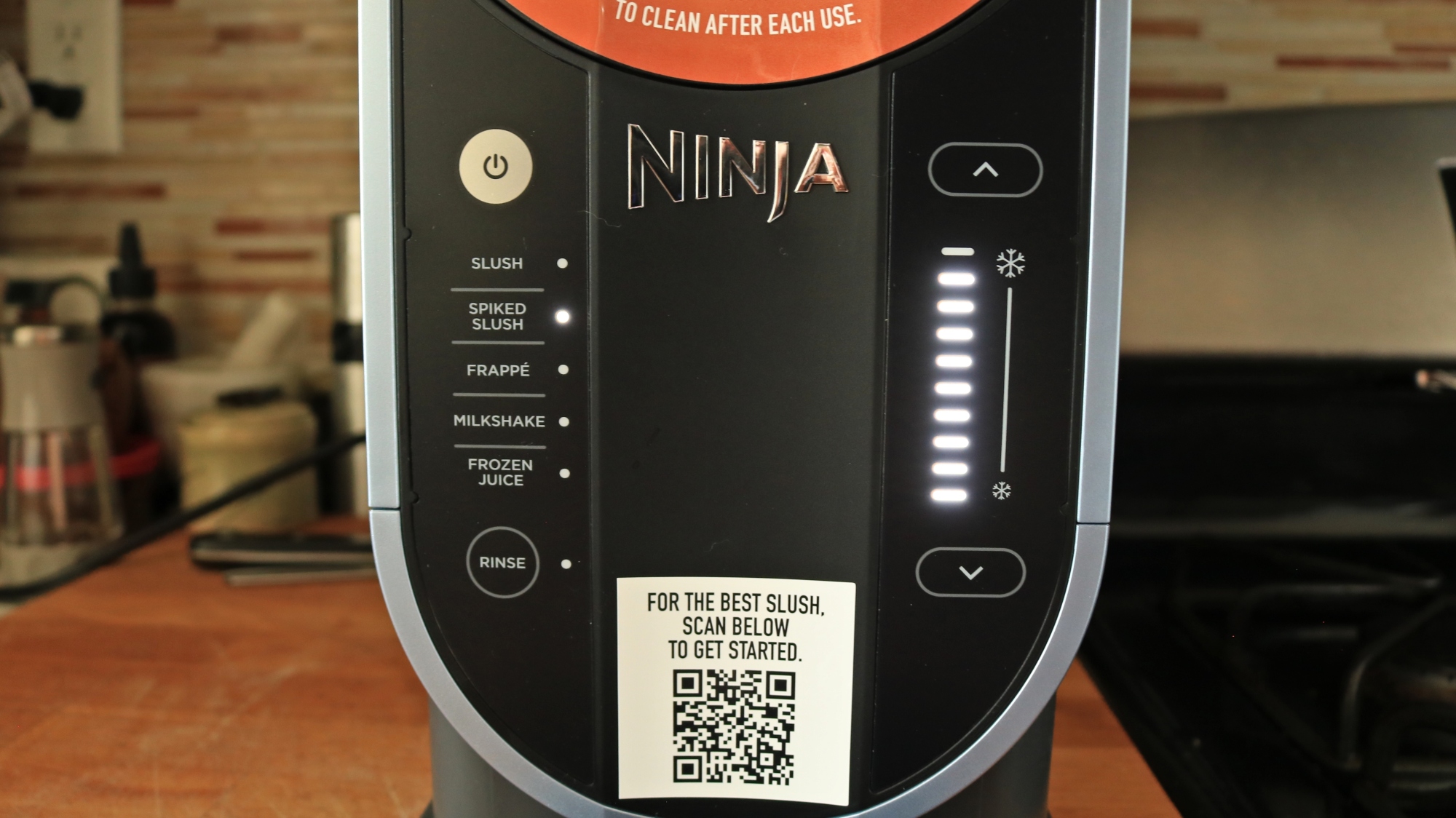 The control panel of the Ninja Slushi