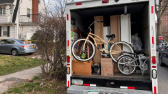 Back of an open moving van