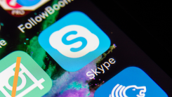 Skype logo on a smartphone screen