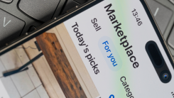 Screen with Marketplace app open.