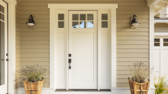 Front door of a contemporary home