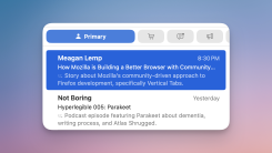 Primary Category and AI Summary in Mail for Mac.