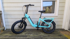 Portola e-bike on my home's deck.