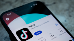 TikTok app open on a smartphone