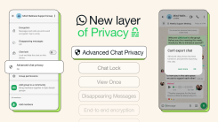 A graphic highlighting where to find the Advanced Chat Privacy option in WhatsApp and what it does.