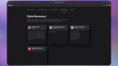 The iCloud data recovery webpage.