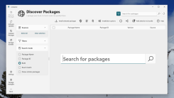 A screenshot of unigetui with a prominent "Search for packages" bar