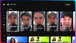 YouTube app on a TV highlighting a row of YouTube Shorts videos.