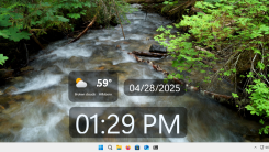 The weather, date, and time shown on a Windows desktop.