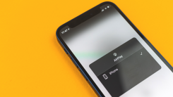 An iPhone with the AirPlay menu displayed on it