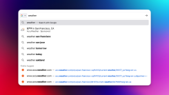 Weather in the address bar in Firefox 138.