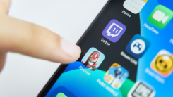 Fortnite logo on an iPhone screen