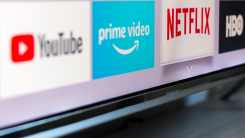TV with video streaming apps: YouTube, Amazon Prime Video, Netflix and HBO