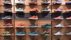 Display of Nike shoes.