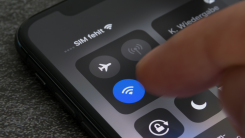 iPhone wifi button about to be pressed