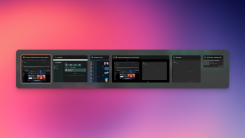 The app switcher in Windows 11, against a gradient background.