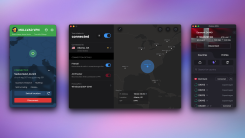 Mullvad VPN, IVPN, and Proton VPN running on a Mac.