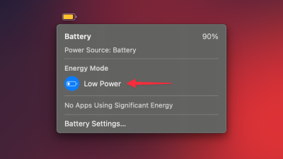 Disabling Low Power Mode on your Mac.