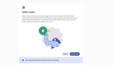The new Safety reset feature in ChromeOS 131.