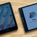 Kindle Colorsoft sitting next to Bigme B751C on a table, both showing their respective screensaver images