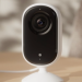 A screenshot from a demo video showing the Arlo Indoor Camera on a table