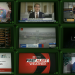 Nine different news channels are shown in the same windows.