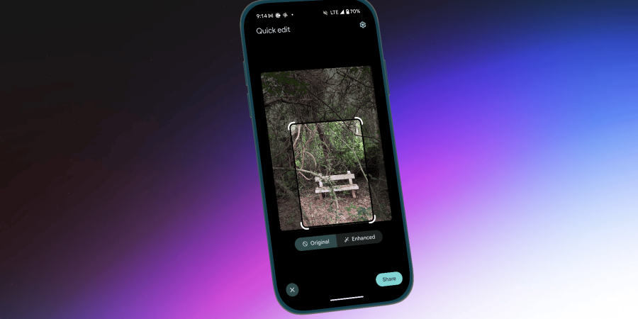 Quick Edits feature in Google Photos.