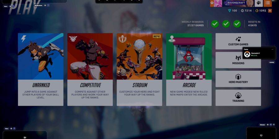 The new Discord overlay as seen while playing Overwatch 2